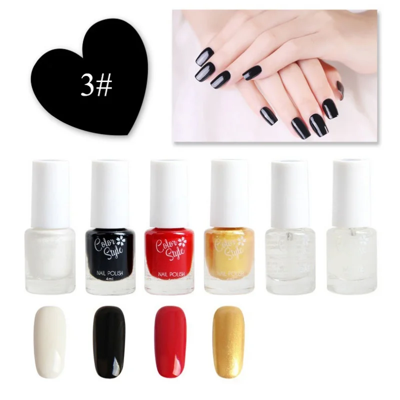 Nail Polish Solid Color Simple Pure Color Nail Polish With Nail Long-lasting Soak off Varnish Gel Lacquer Oil Nail Art Product