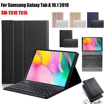 

For Samsung Galaxy Tab A 10.1 2019 SM-T510 T515 Bluetooth Keyboard Case Cover Removable Bluetooth 3.0 ABS keyboard dropshipping