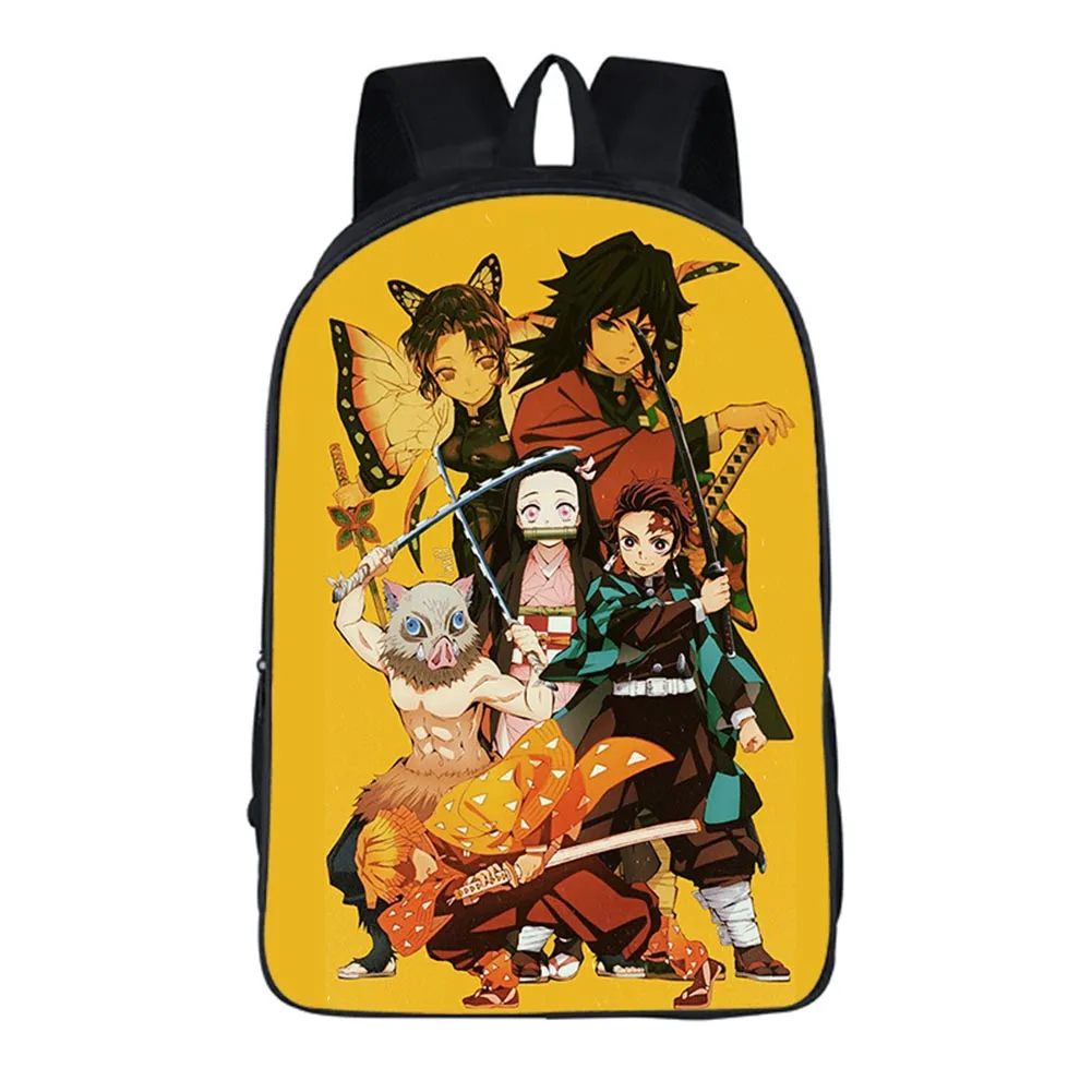 Аниме-рюкзаки Demon Slayer: Kimetsu No Yaiba Рюкзак Школьные сумки Сумки для книг водонепроницаемые дорожные сумки