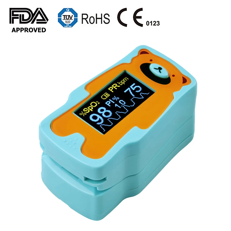 

Cute Bear Fingertip Pulse Oximeter De Dedo Pulso Oximetro Home family Pulse Oxymeter Pulsio ximetro CE FDA approved