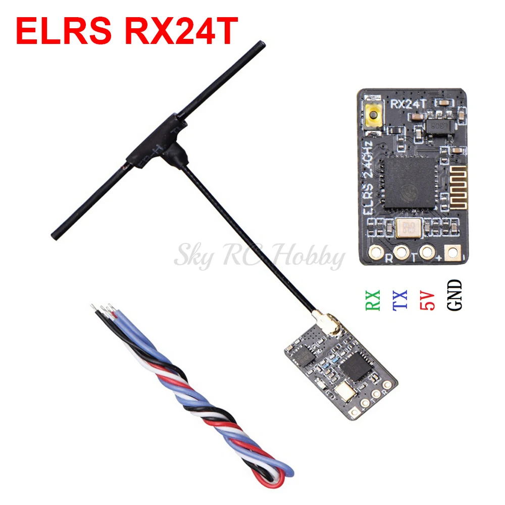 

2.4G ELRS ExpressLRS RX24T Radio Nano Long Range Receiver 11X18mm for FPV Racing Freestyle Long Range Drones DIY Parts LR4 LR5