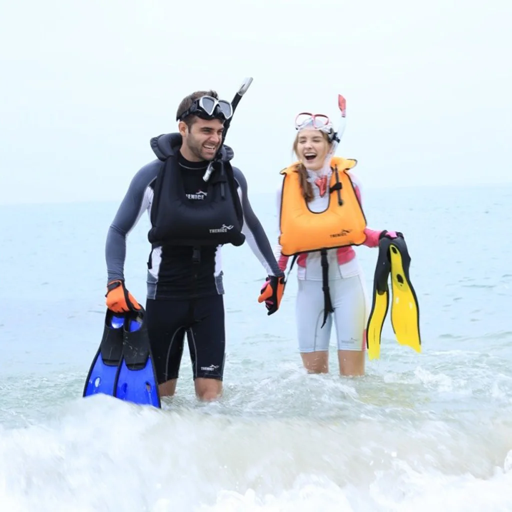 Professional Scuba Diving Swimming Snorkeling Fin Flippers with Mask & Dry Snorkel Full Combo Gear Set