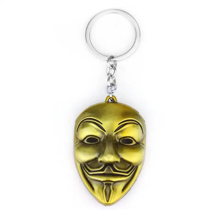 V для Vendetta брелок для ключей для женщин и мужчин подвеска с маской брелок для ключей кольцо для фильмов держатель подарочные сувениры Новинка SN2459