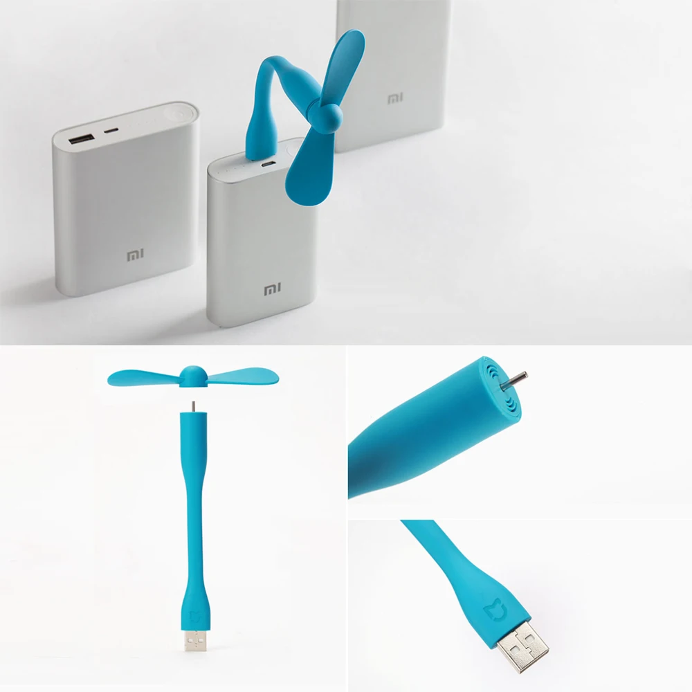 Xiaomi Mijia USB мини-вентилятор гибкий Карманный съемный вентилятор портативный для банка питания ноутбука компьютера