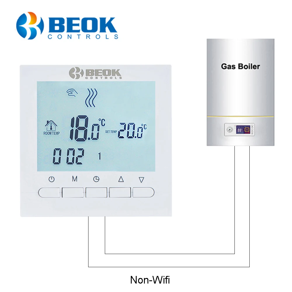 BEOK BOT-313 Wifi/Non-Wifi комнатный термостат для отопления, регулятор температуры для газовых котлов, Еженедельный программируемый