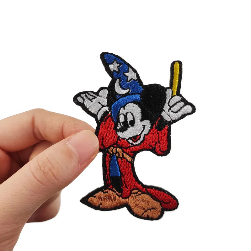 Cartoon anime high quality Mickey Minnie Mouse patch fireworks Embroidered for Iron on T-shirt  DIY Sewing clothes patch Decor