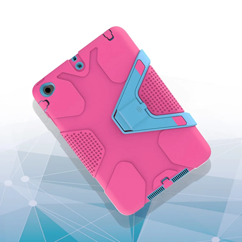 Чехол для Apple ipad 6/ipad air 2 Kids Safe Armor противоударный сверхмощный ТПУ+ PC Стенд задняя крышка для ipad air 2/ipad 6 планшетный ПК