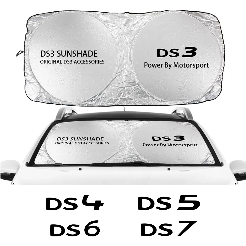 Car Sunshade Windshield Sunshade Windshield Sun Shade Car Windshield Sun Shade Cover For DS Citroen DS3 Cabrio DS4 DS5 Prestige DS6 DS7 Anti UV Sun Visor Protector Auto Acccessories