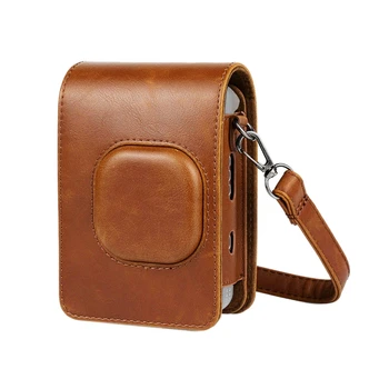 

Suitable for Mini Liplay Camera Bag Retro Protective Cover PU Leather Bag Literary Small Hijab Shoulder