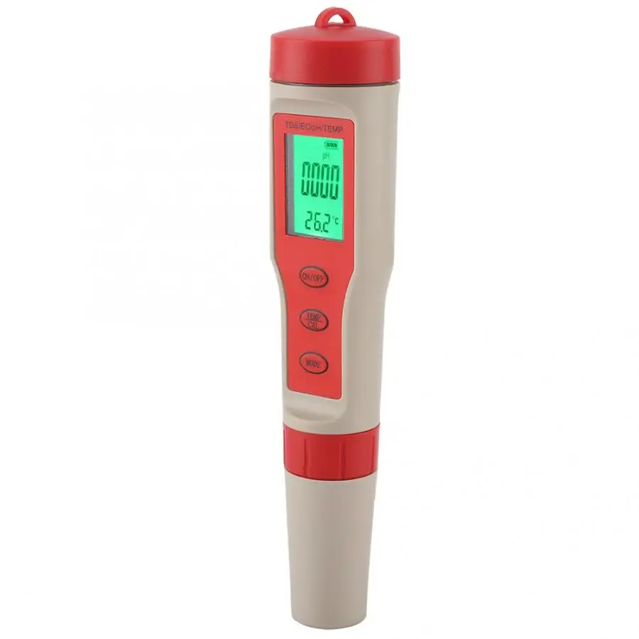 Портативный 4-в-1 устройство контроля pН/измерительный прибор TDS/EC Температура Тесты ручка Стиль качества воды Тесты er для плавательного Бассеина питьевой воды с Подсветка