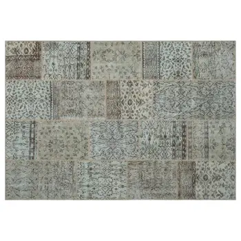 

Handmade Beige Vintage Overdyed Patchwork Area Rug 160x230 Cm-5'3''X7'7''