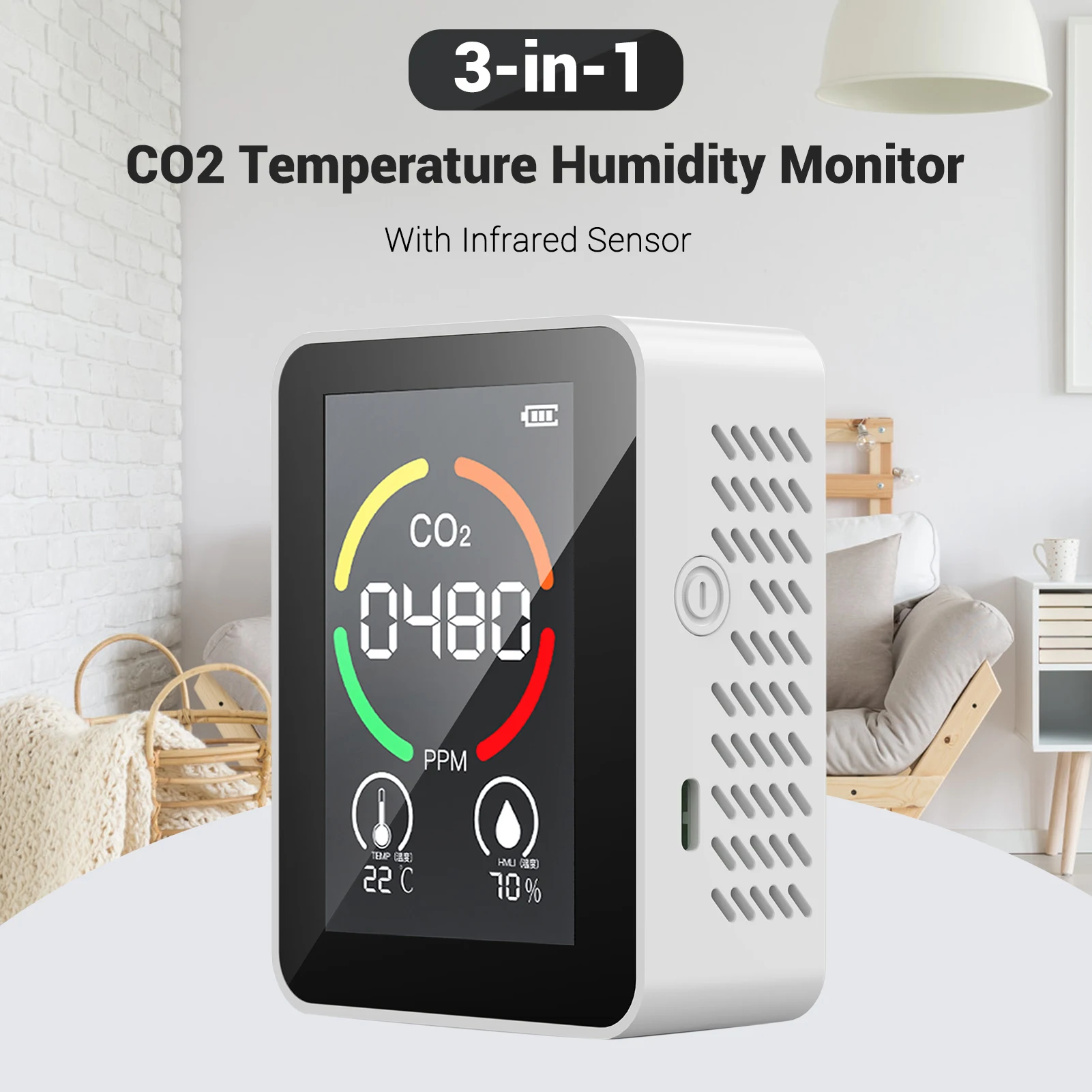 Инфракрасный датчик температуры и влажности CO2 многофункциональный детектор
