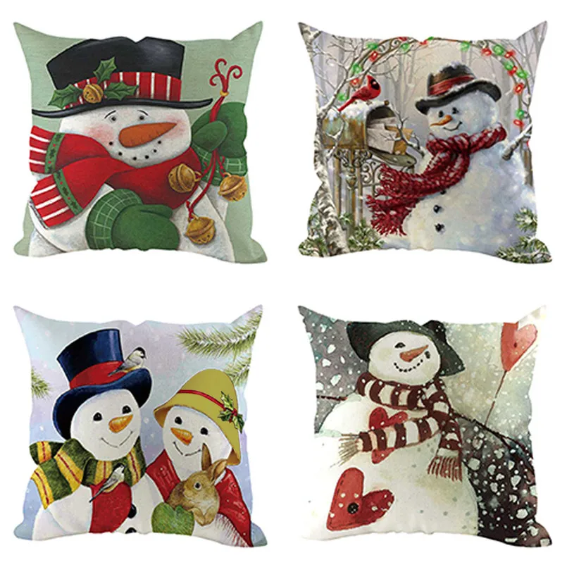 4PCS letter pillow case Christmas pillowcase nicolas cage dakimakura cotton pillowcase christmas zijden kussensloop 30S17 (3)