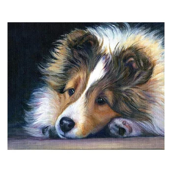 

Paint By Numbers DIY Acrylic Painting Kit for Kids and Adults Beginner - 16inch x 20inch Shepherd Dog (Without Frame)