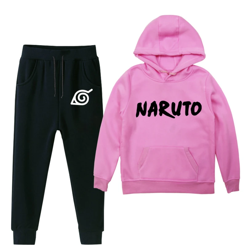 Autumn Winter Baby Boys Girls Naruto Print Clothing 2pc Set Pullover Sweatshirt Top+ Pant Clothes Set Baby Toddler Outfit Suit - Цвет: 3