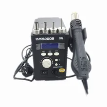 Оригинальная паяльная станция QUICK 2008 ESD цифровой дисплей Сварка тепловой пушкой воздуходувка пистолет