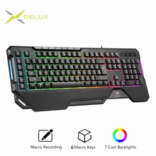 Deluxe K9600 RGB arka oyun klavyesi 104 + 13 Keycaps rusça/Enlgish düzeni tuş takımı avuç içi dayanağı ile Windows için oyun