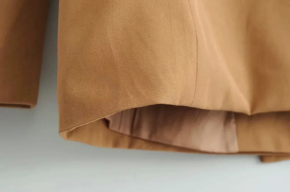 

2019 Autumn WOMEN'S Dress Western Style New Style Versatile Slimming Solid Color Loose-Fit Double Breasted Long Sleeve Suit Jack