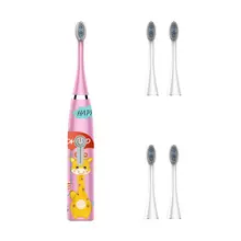 Детская электрическая зубная щетка со сменными головками 3/5 для От 3 до 12 лет