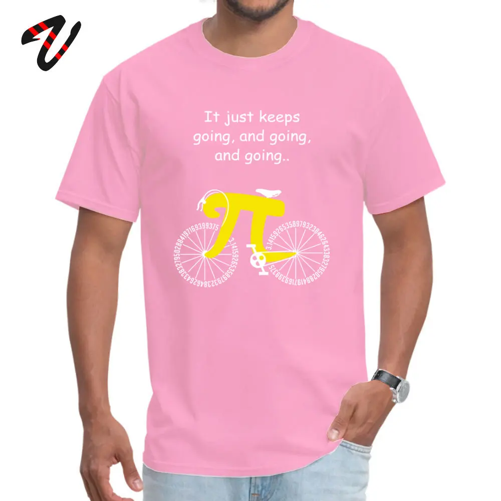 Забавный дизайн футболки математика, наука Pi Cycle велосипедные футболки из чистого хлопка Осенняя Толстовка футболки Эйнштейна тегия футболка для мужчин - Цвет: Pink
