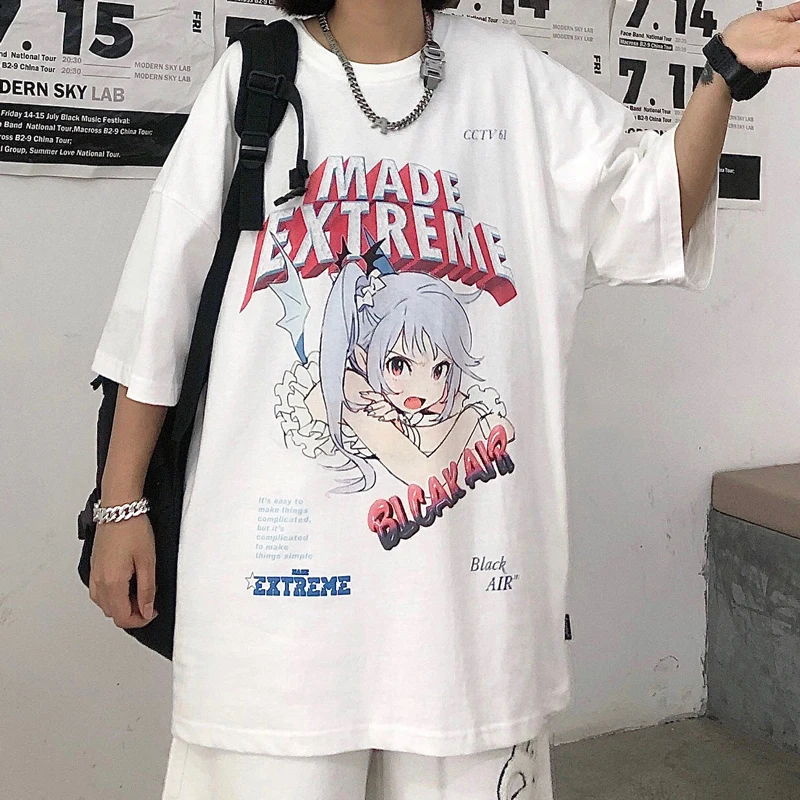 Мужская футболка с рисунком из аниме Hight Street мужские хип хоп футболки Harajuku летние