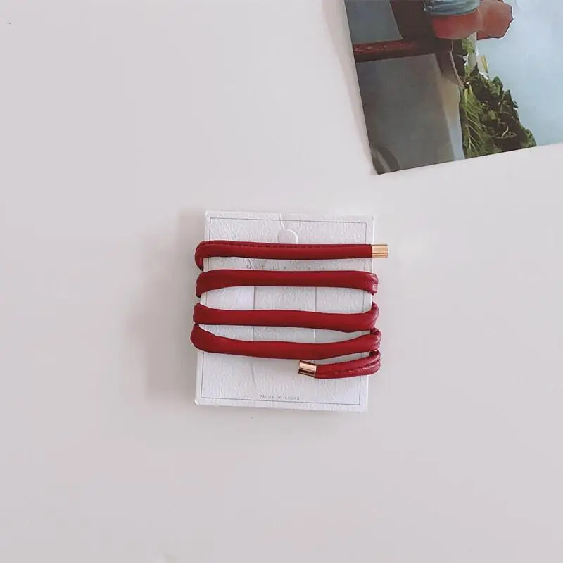 New Women Long Leather Ponytail Hold Hair Tie ободок для волос Headband Hair bands For Girls Hair Accessories gumki do wlosow New Women Long Leather Ponytail Hold Hair Tie ободок для волос Headband Hair bands For Girls Hair Accessories gumki do wlosow
