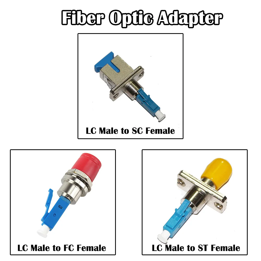 100 шт. LC Male to SC Female FC ST волоконный адаптер SM одиночный режим 9/125 FTTH