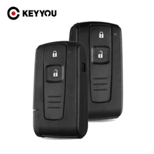 Keyyou caso chave do escudo habitação fob para toyota 2004 2005 2006 2007 2008 2009 corolla verso camry 2 botões substituição chave inteligente