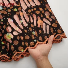 Kalume African Velvet Lace Fabric Sequins Design French Velvet Lace Material Nigerian Lace Fabric For Diy Sew Party Dress H2714