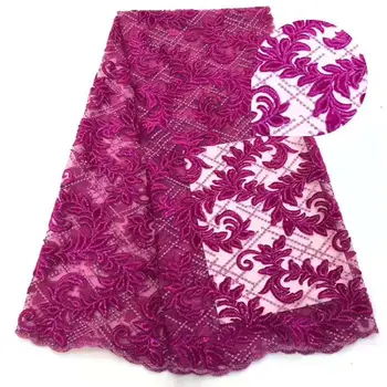 

Beautiful Plaid Embroidered Mesh Lace African Lace Fabric Sequins Nigeria Lace for Dress Fabric Skirt Party Fabric 5 yards