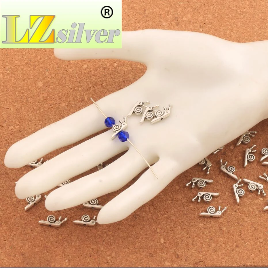 Snails Animal Loose Beads 14.8x6.3mm 500PCS zinc alloy Spacers Jewelry Findings L803