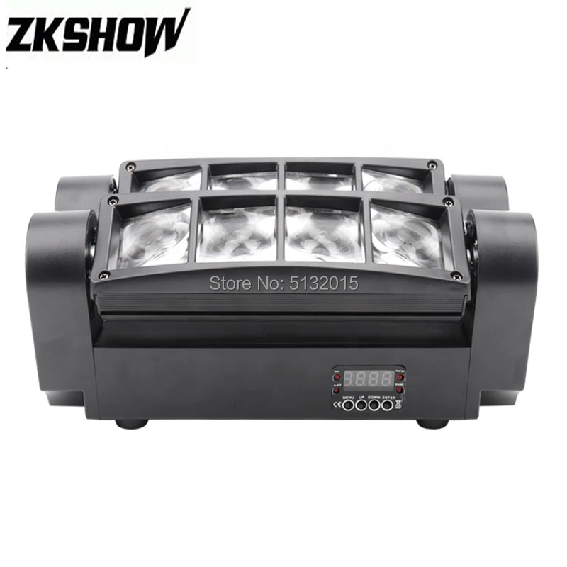 

8*3W Mini Spider LED Moving Head Light R/G/B/W for DJ Disco Party Nightclub Wedding Bar Event Decor Professional Stage Lighting