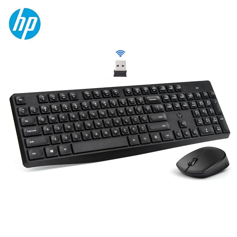 Hp CS10 Беспроводная клавиатура мышь комбо игровая офисная мышь и клавиатура набор черный и белый цвет CK104 ключи для компьютера дропшиппинг