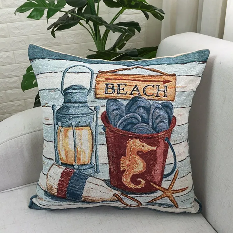 

Printed Decorative Pillow Cases Polyester Throw Pillowcase Home Retro Sofa Pillowcase kussensloop Bedroom Decors