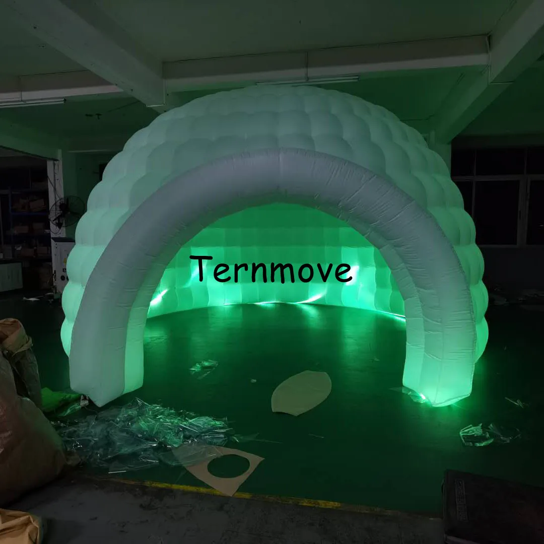 5 м белая надувная палатка igloo светодиодный светодиодным