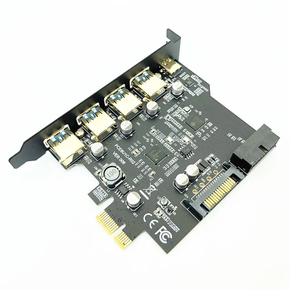 Плата расширения PCI Express USB 3 0 адаптер E контроллер концентратора с 15 контактным