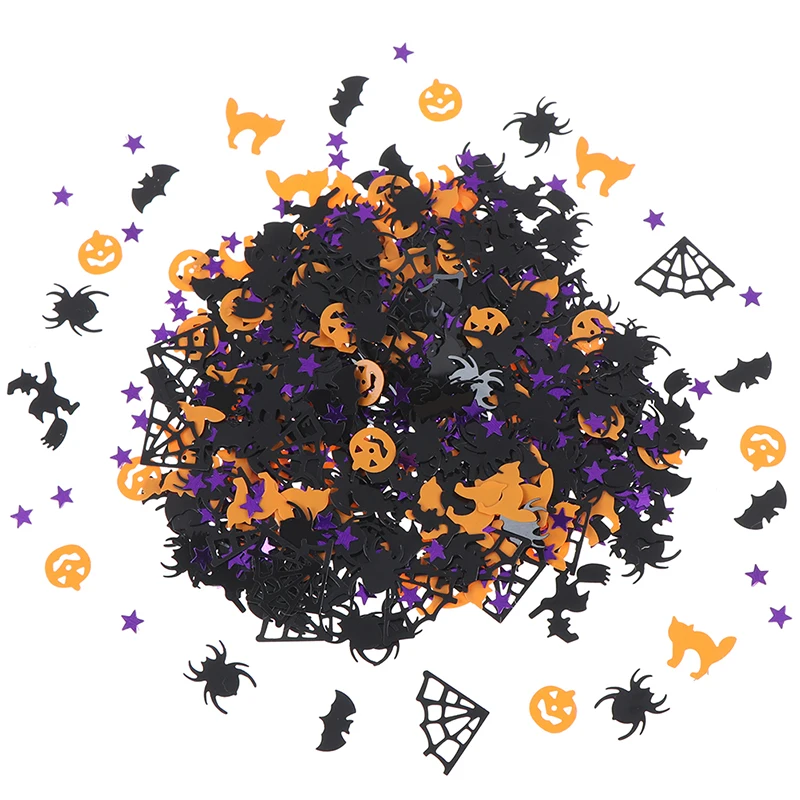 

15g Halloween Confetti Pumpkin Spider Spider Web Witch Bats Throw Confetti Sprinkle Home Festival Party Table Decoration