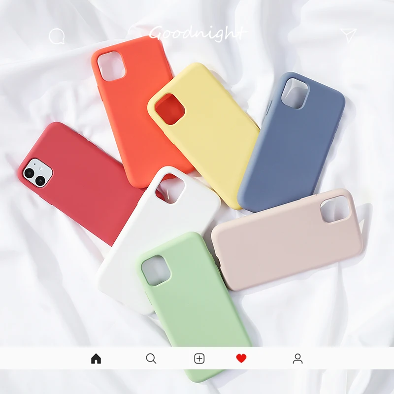 

Hot Sale iPhone 11 Pro Max X Xs XR 6 7 8 Plus Liquid Silicone All-Inclusive Mobile Phone Case Shatterproof Slim Soft Phone Case
