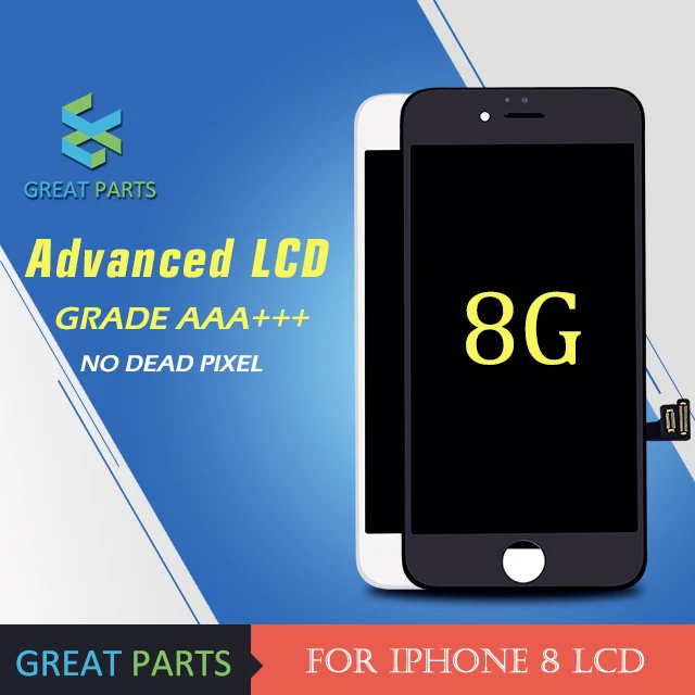 

GREAT PARTS 10PCS For Advanced 100% Guarantee Good Display Touch Screen digitizer Frame assembly For iPhone 8 LCD Free ship