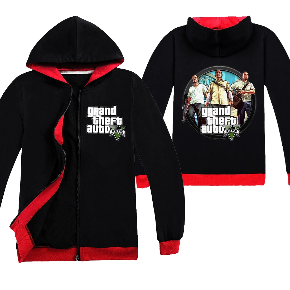 Коллекция года, одежда для девочек Grand Theft Auto V игровое пальто для больших детей, Gta 5, толстовки Рождественская одежда топы с длинными рукавами для мальчиков, черные рубашки