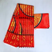 Африканская восковая лента, Шелковый воск, Анкара,, атласная ткань, 4 Ярда, audel/modell, хлопковая ткань для платья+ 2 ярда, шифон, TJ102615