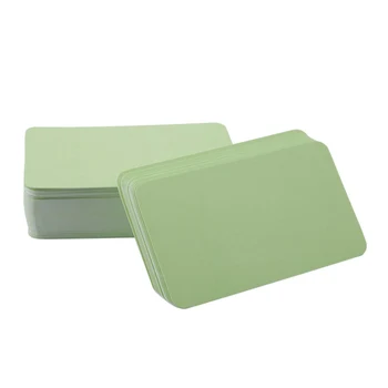 

Blank Handwritten Paper Message Card Business Thank You Cards for Memo Wedding Party Greeting green