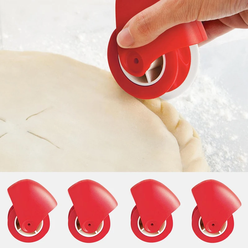 

Plastic Wheel Roller Pizza Pastry Lattice Cutter Pastry Pie Decoration Cutter for Pizza Pastry Pie Crust Baking Cutter