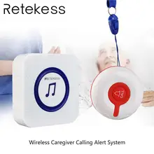 Retekess nursing home elderly calling system emergency pager Wireless Caregiver Calling Alert System Call Button + Receiver