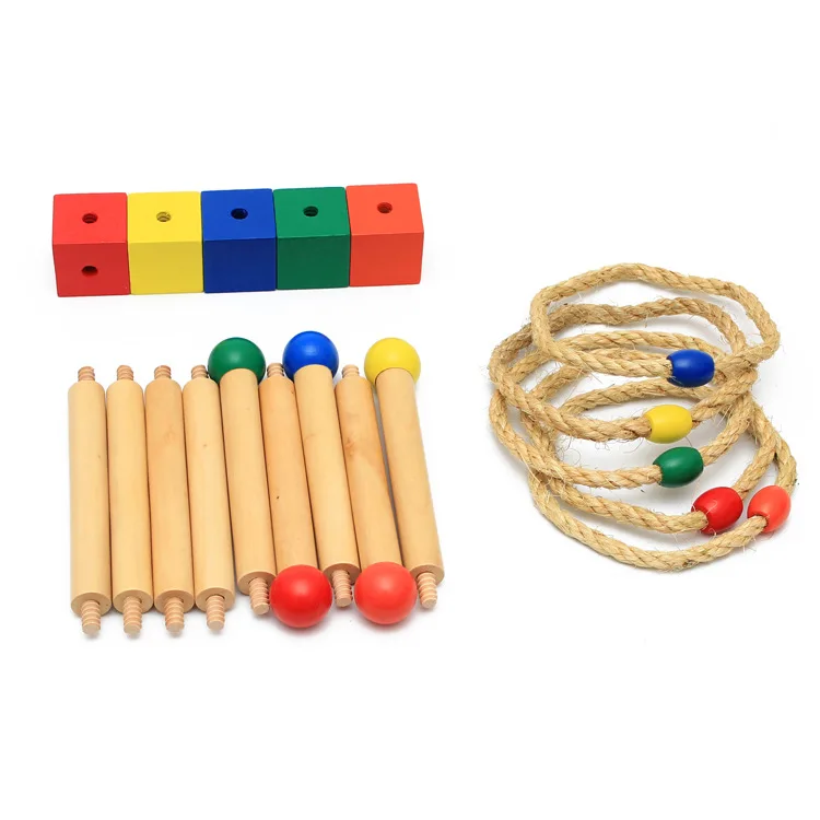 

Montessori Early Teaching Aids Hand-Eye Coordination Throwing Ring Sensory Kindergarten ENLIGHTEN Educational tou quan Toy