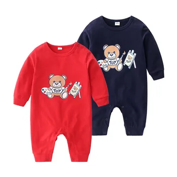 

New Infant Cartoon Bear Baby Clothes Girl&Boys Long Sleeve Baby Rompers Spring Autumn Baby Romper 0-24 Months Baby Clothes