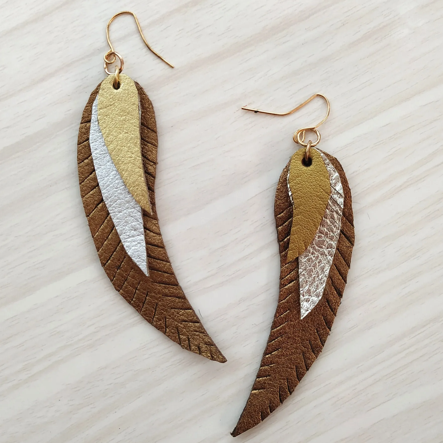 C JYA Angel Wing, настоящие кожаные серьги для женщин, Висячие Подвески, массивные серьги, модные ювелирные изделия, новые трендовые осенне-зимние - Окраска металла: C