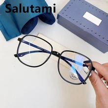 TR90 анти-синий светильник, круглые прозрачные очки, оправа для женщин и мужчин, винтажные овальные очки для близорукости, компьютерные очки, очки Oculos Feminino