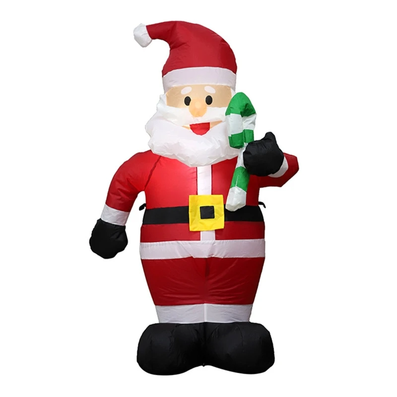 

Christmas Santa with Candy Canes Inflatable Airblown Ornaments Prop Yard Giant Lawn Inflatables Home Family Outside