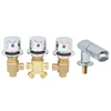 Bathtub Faucet Split 2 Way Divide Waterfall Triple Handle Brass Switch Control Valve Bathroom Cabinet Shower Room Mixer 6